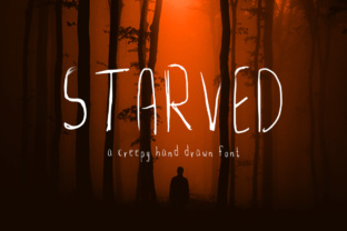 Starved: A Hand-Drawn Horror Typeface for Editorial Impact